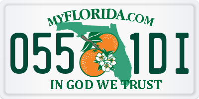 FL license plate 0551DI