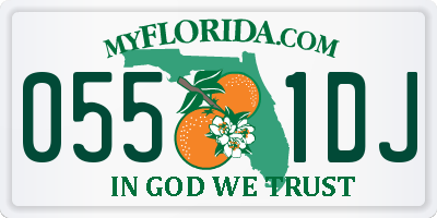 FL license plate 0551DJ