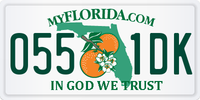 FL license plate 0551DK