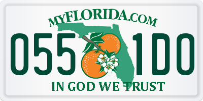 FL license plate 0551DO
