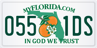 FL license plate 0551DS