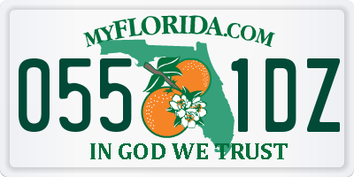 FL license plate 0551DZ