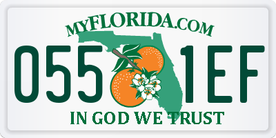 FL license plate 0551EF
