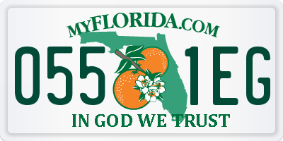 FL license plate 0551EG