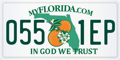 FL license plate 0551EP