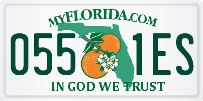 FL license plate 0551ES