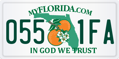 FL license plate 0551FA