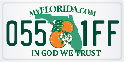 FL license plate 0551FF