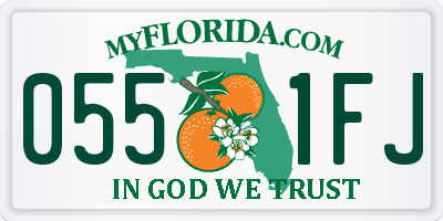 FL license plate 0551FJ