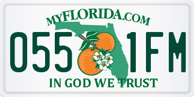 FL license plate 0551FM