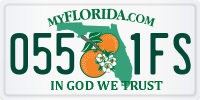 FL license plate 0551FS