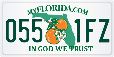 FL license plate 0551FZ