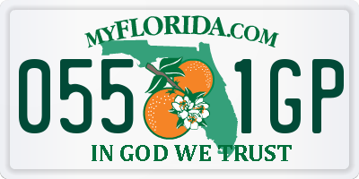 FL license plate 0551GP