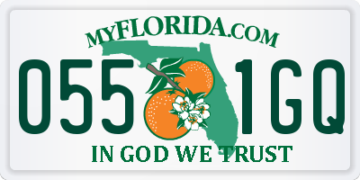 FL license plate 0551GQ