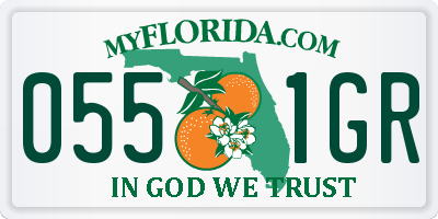 FL license plate 0551GR