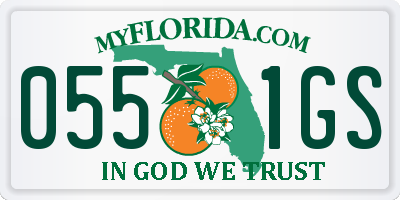 FL license plate 0551GS