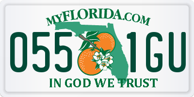FL license plate 0551GU