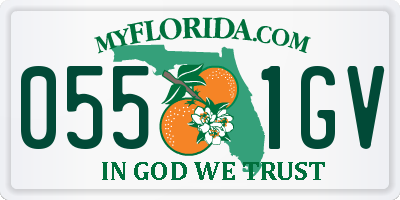FL license plate 0551GV