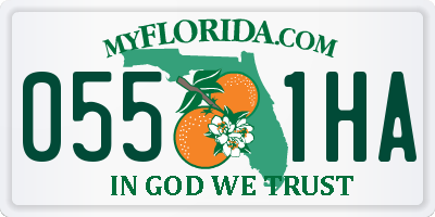 FL license plate 0551HA