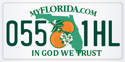 FL license plate 0551HL
