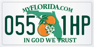 FL license plate 0551HP