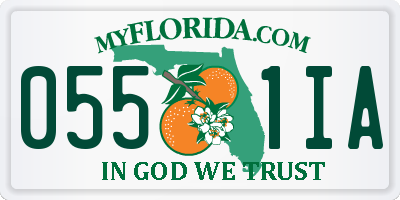 FL license plate 0551IA