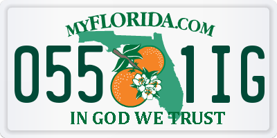 FL license plate 0551IG