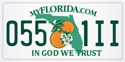 FL license plate 0551II