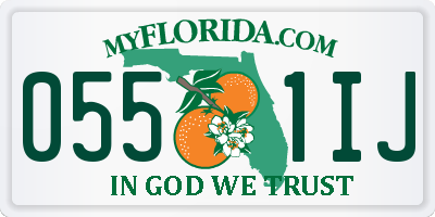 FL license plate 0551IJ