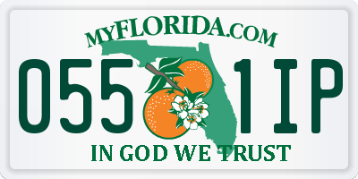 FL license plate 0551IP