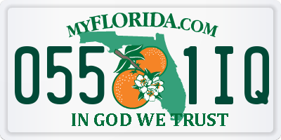 FL license plate 0551IQ