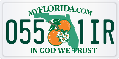 FL license plate 0551IR
