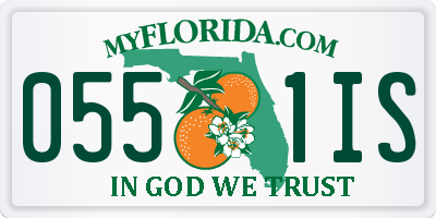 FL license plate 0551IS