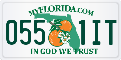 FL license plate 0551IT