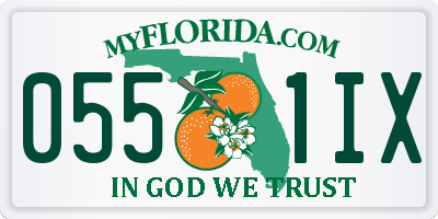 FL license plate 0551IX