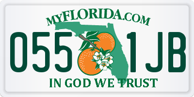 FL license plate 0551JB