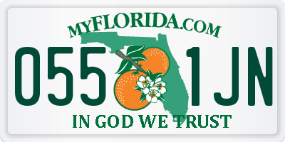 FL license plate 0551JN