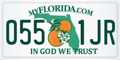 FL license plate 0551JR