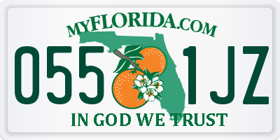 FL license plate 0551JZ