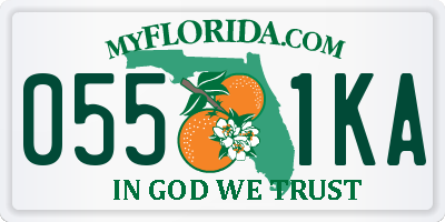 FL license plate 0551KA