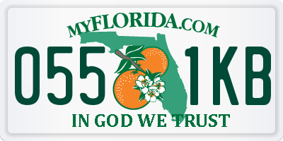 FL license plate 0551KB