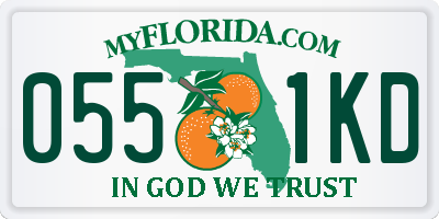 FL license plate 0551KD