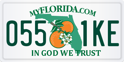 FL license plate 0551KE