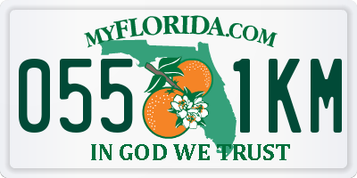FL license plate 0551KM