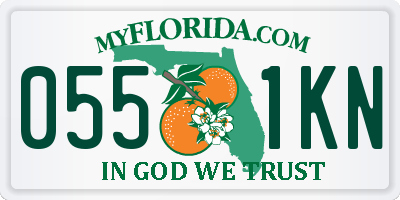 FL license plate 0551KN