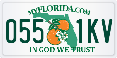 FL license plate 0551KV