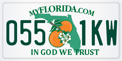 FL license plate 0551KW