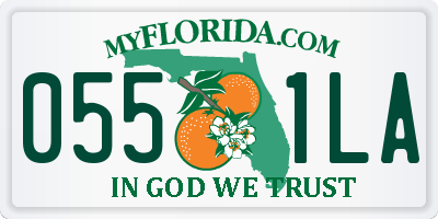 FL license plate 0551LA
