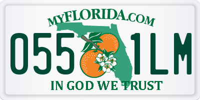 FL license plate 0551LM