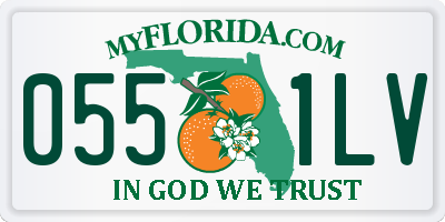 FL license plate 0551LV